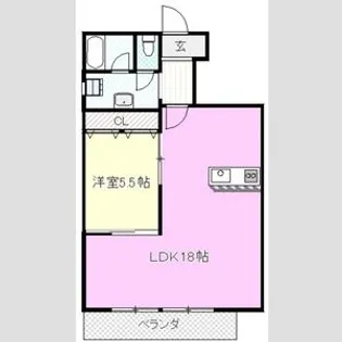 ヒラノマンション【2階】の間取り