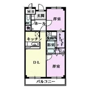 M・Kマンション【2階】の間取り