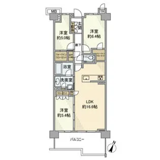 プラウド八事ガーデン【6階】の間取り