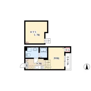 OMレジデンス本陣鳥居通【1階】の間取り