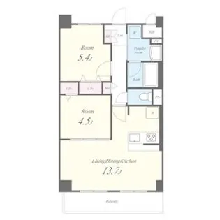 Le・Ciel徳川(ルシエル徳川)【102号室】の間取り
