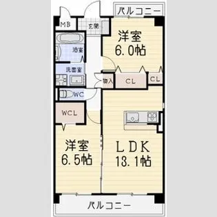 セレネイド(serenade)【405号室】の間取り