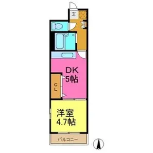 クイーンシンフォニー今池【406号室】の間取り