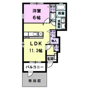 ヴィアーレ【1階】の間取り