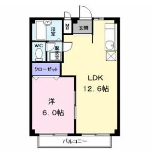 シティハイツ野間【2階】の間取り