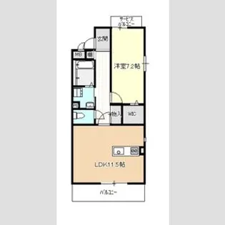 セレニティ【1階】の間取り