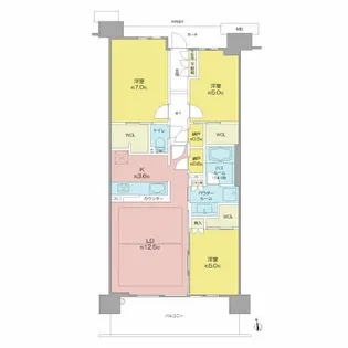メガシティテラス【5404号室】の間取り