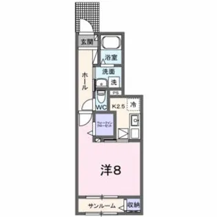 フラット・スリ-【1階】の間取り