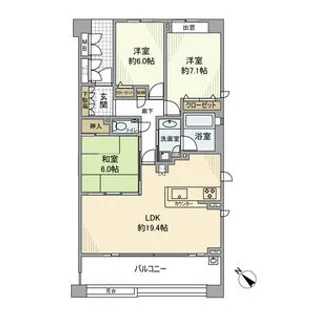 ローレルスクエア八事【3階】の間取り