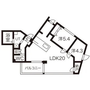 COULEURS GRAND(クルールグラン)【3階】の間取り