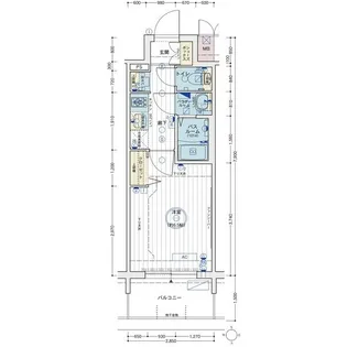 エステムコート名古屋グロース【1504号室】の間取り