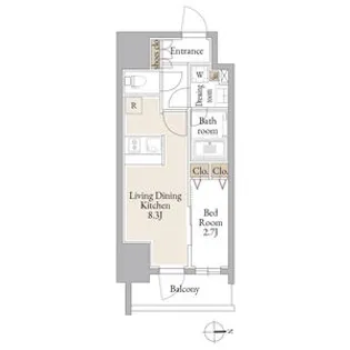 ルネフラッツ庄内通駅前【3階】の間取り