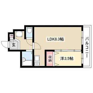 X-OVER21覚王山【4階】の間取り