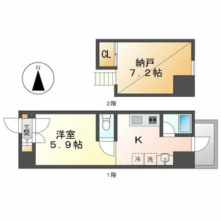 美Silent motoyama【405号室】の間取り