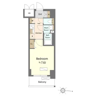 SHOKEN Residence名古屋〈太閤通〉【8階】の間取り