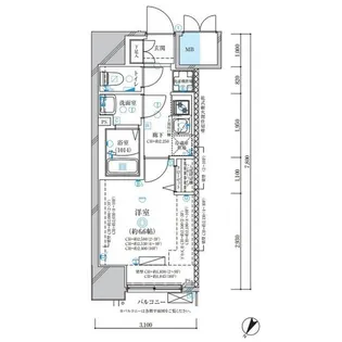 ディアレイシャス名古屋中村公園Ⅱ【2階】の間取り