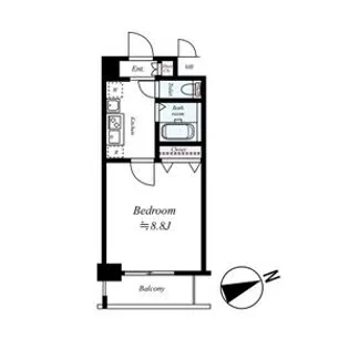 パルティール覚王山【205号室号室】の間取り