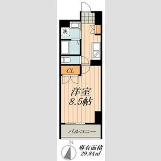 STUDIO KANAREBASHI【9階】の間取り