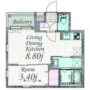 1LDKの間取り画像