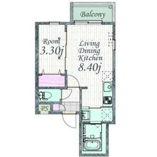 1LDKの間取り画像