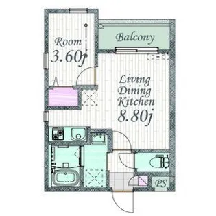 1LDKの間取り画像