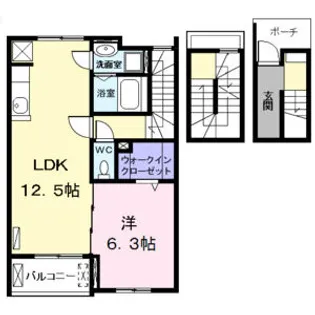 プランドール【3階】の間取り