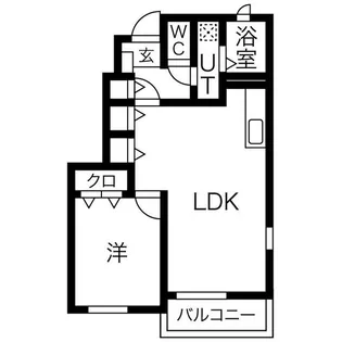 アニメート朝宮A【1階】の間取り