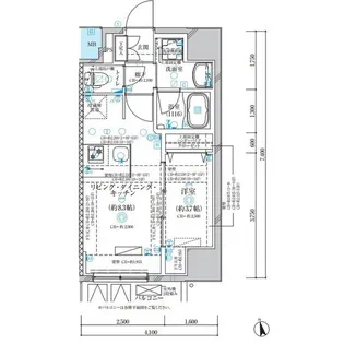 ディアレイシャス名古屋浄心【14階】の間取り