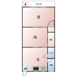 翠松園アパートメント(旧小島荘)【F号室】の間取り