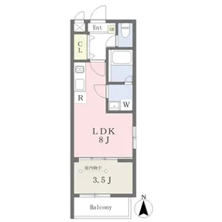 MOVE平安通WEST【302号室】の間取り