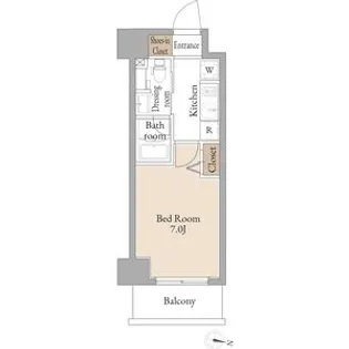 ルネフラッツ黒川Ⅱ【4階】の間取り