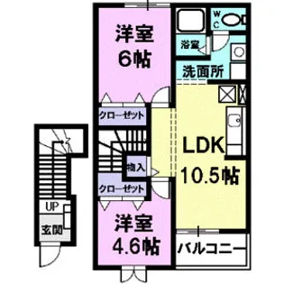 スプリング・フィ-ルド【2階】の間取り