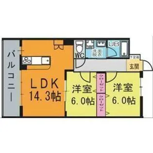 ペル・マアト【301号室】の間取り