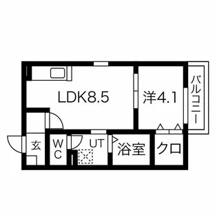 レガーロ志賀本通【2階】の間取り
