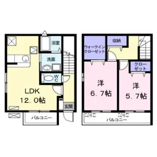 アスセーナ城前【1階】の間取り