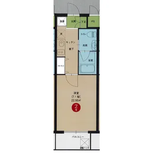 エルザビル名古屋駅前【1302号室】の間取り