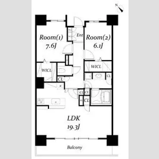 ロイヤルパークス千種【2階】の間取り