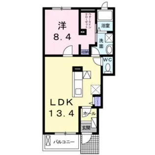 エレガンス【1階】の間取り