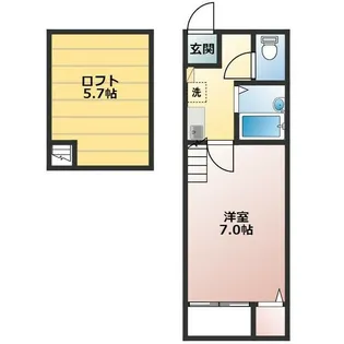 ヴィラ百人町【101号室】の間取り