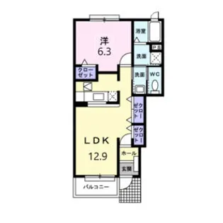 プラシード カーサ【1階】の間取り