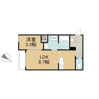 ミモザ矢田(10/1〜名称変更 旧名称 メイクスR矢田Ⅱ)【3階】の間取り