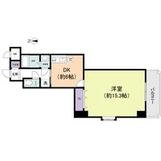 プロビデンス東片端【0605号室】の間取り