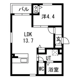 アークレジデンス中村日赤【1階】の間取り