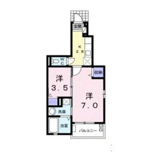メゾン アンソレイエ【1階】の間取り