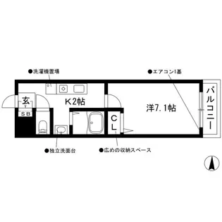 プリムローズマンション【1階】の間取り