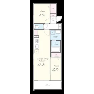 2LDKの間取り画像