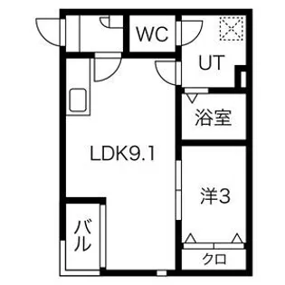 Warren morimakitown Ⅰ【203号室】の間取り