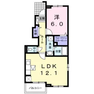 セレーノドゥーエ【1階】の間取り