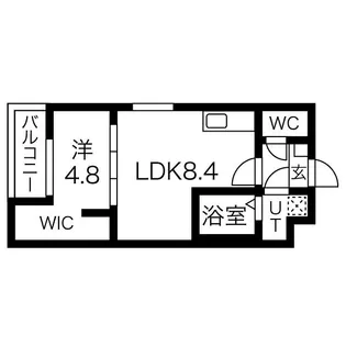 1LDKの間取り画像