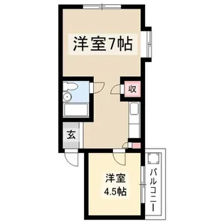 ベルネージュ【203号室】の間取り